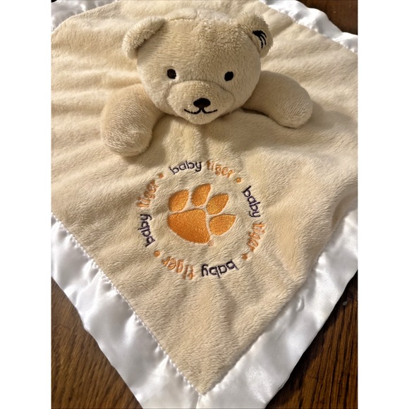 Baby Fanatic Clemson Tigers Baby Security Blanket Lovey Satin Trim Super Soft - Picture 1 of 6